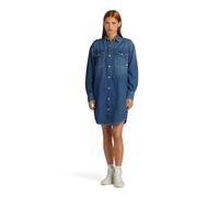Relaxed Drawcord Denim Dress - Medium blue - Women XL