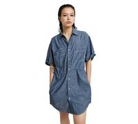 G-star Drawcord Short Sleeve Dress Blue L Woman