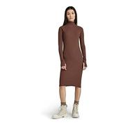G-star Rib Slim Long Sleeve Short Dress Brown M Woman