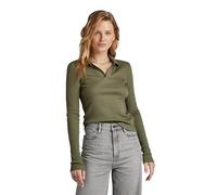 G-Star Women's Ribbed Slim Polo , Green (dk shamrock D24513-D527-7159), XS