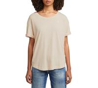 Rolled Up Sleeve Boyfriend Top - Pink - Women XS