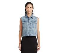 Shrunken Denim Vest - Light blue - Women L