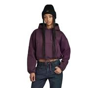 G-Star Women's Sleeve Graphic Cropped Loose Hoodie, Purple (lt maze D23888-D425-8880), L