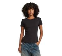 Slim Rib T-Shirt - Black - Women M