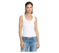 Slim Rib Tank Top - White - Women L