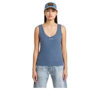 G-STAR Women's Slim Rib Tank Top Wmn T-Shirt, Blue (Mid Blue D26065-d253-835), L