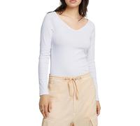 G-Star Women's Slim Rib V-Neck Top, White (white D26064-D253-110), L