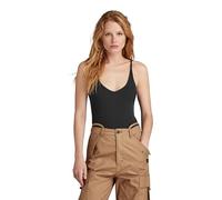 G-Star Women's Spaghetti Strap Ribbed Body Suit , Black (dk black D24509-D595-6484), M