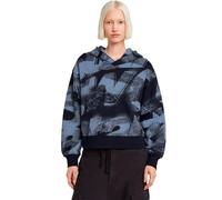 Sprayed Letters Loose Hooded Sweater - Multi color - Women M