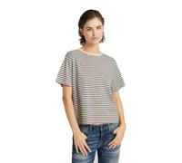 G-Star Women's Stripe Boxy Top, Multicolor (antique white/petrol stripe D24870-C339-G613), S