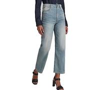 G-Star Women's Tedie Ultra High Straight Ripped Edge Ankle Jeans, Blue (sun faded cyan D17177-B767-B164), 30W / 34L