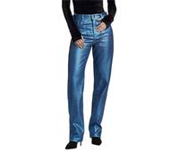 Viktoria High Straight Jeans - Dark blue - Women 31-32