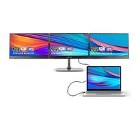 G-STORY 14" Triple Portable Monitor, Laptop Monitor Extender, 1080P Full HD Screen Extender One Type-C Cable Connect Plug and Play No Driver, for 11.6-15Inch Laptop (Triple Screen)