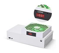 G-STORY Cooling Fan for Xbox Series S with Automatic Fan Speed Adjustable by Temperature, LED Display, High Performance Cooling, Low Noise, 3 Speed 1500/1750/2000RPM (140MM) with RGB LED (White)
