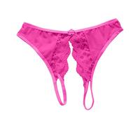G String Cheeky Underwear for Women Sexy Low Waisted Tangas Breathable Panties Soft Lace Funny Thongs Lingerie Sheer Crotchless Briefs Comfor Stretch Tummy Control Cute Low Rise Hot Pink