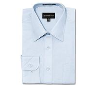 G-Style USA Men's Regular Fit Long Sleeve Solid Color Dress Shirts, Sky Blue, Small/14-14.5" Neck, 32/33 Sleeve