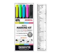 G.T. Luscombe Company, Inc. Zebrite Bible Marking Kit (Set of 5 + Ruler)