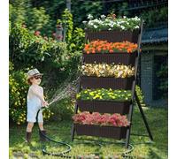 G TALECO GEAR Vertical Garden Planter, 5 Tiers Vertical Raised Garden Bed Metal Elevated Herb Planter Box Vegetable Flower Planters for Patio Deck Outdoor Indoor