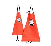 G-Tree 2 Pack Parent Child Apron - Cute Apron for Cooking,Baking,Painting,Gardening, Durable Apron with Pocket, for Father Mother Son Daughter - Orange