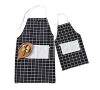 G-Tree 2 Pack Parent Child Apron - Multifunctional Apron for Cooking,Baking,Painting,Gardening, Durable Apron with Pocket Best Gift for Father Mother Son Daughter(Black)