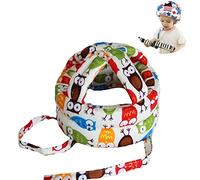 G-Tree Baby Toddler Soft Safety Helmet - Surface Material Cotton, Fill-in Material Sponge Adjustable Protective Harnesses Cap, Baby Gift (Owl)