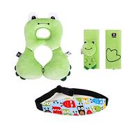 G-Tree Head Neck Support Set，Baby Neck Support Pillow & Cute Animal Seat Belt Cover & Infant Head Support Band,Gift for Your Baby Infant Child