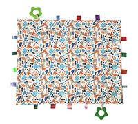 G-Tree Large Tag Security Blanket for Babies - Toddlers Taggy Security Blanket, Cute Tag Blanket for Infant, Blue