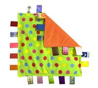 G-Tree Tag Blanket Baby Infant Comfort Plush Security Blanket Cute Soft Kids Teething Toy Newborn Gift Birthday Present(Green Dot)