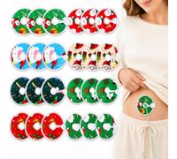 G Tube Covers for Feeding Buttons, Christmas Theme Tube Pads, 3" OD, 24 PCS