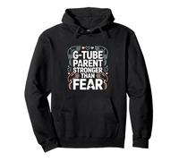 G Tube Parent Stronger Than Fear Quote Pullover Hoodie