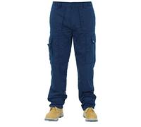 G-Tuff Men's Essential Multi Pocket Cargo Work Trousers with Knee Pad Pockets - Dark Navy - 44/33