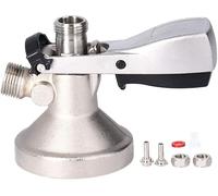 G Type Sankey Keg Coupler 304 Stainless Probe, European G System Beer Keg Coupler Home Brewing Draft Beer Tap Dispenser G Coupler Keg Connector 55PSI Auto Pressure Relief Fit 5/16'' Beer Line Gas Line