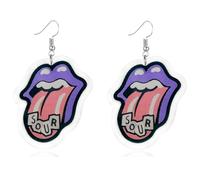 G U T S World Tour Earrings Purple Butterfly Earrings Singer Merch Album Earrings Acrylic Singer Album Inspirational Earrings Music Earrings Singer Concert Outfit Accessories Jewelry for Women Fans