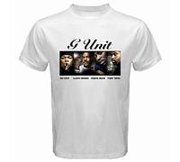 G-Unit East Coast Rappers 50 Cent Lloyd Banks Men's White T-Shirt White M
