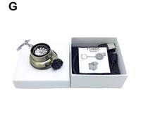 (G) Usb Rechargeable Turbine Lighter Turbo Cigarette Lighter Mini Turbo Turbocharger Keychain Car Keyring Creative Car Accessories
