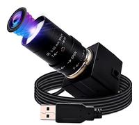 G Varifocal Usb Camera 2MP 10X Optical Zoom Webcam,5-50mm Varifocus Web Camera,Full HD 1080P Varifocal Lens Webcam with IMX323 Sensor,Focus Adjustable Web Cam 0.01LUX Usb Camera Raspberry Pi Webcam