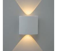 G.W.S® 2W White Modern LED Sconce IP54 Indoor/Outdoor Up and Down Wall Light Warm White 3000K (WL-T2-WW)