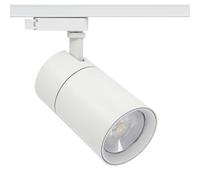 G.W.S® 4 Wires 3 Circuits White LED Track Spotlight, Dimmable 20W 1800Lms Tri-Colour 3000K/4000K/6500K 15° Beam Angle