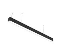 G.W.S® Black 5FT 150CM 50W, LED Surface Mounted/Suspended Linear Light with Toolless Locking System, 3CCT 3000K/4000K/6000K Non-Dimmable, for Kitchen Dining Room & Office
