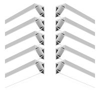 G.W.S® Corner LED Profile, 10-Pack Aluminium Channel For LED Strip Light, 1 Metre 18.2mmx18.2mm (011-M1818)