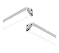 G.W.S® Corner LED Profile, 2-Pack Aluminium Channel For LED Strip Light, 2 Metres 18.2mmx18.2mm (011-M1818)