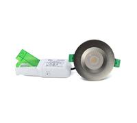 G.W.S® Fir LED Downlight, Brushed Nickel Bezel, 4CCT, Dual Wattage 5W/8W, Dimmable, IP65, 30, 60 & 90 Minutes Fire Safe, Pack of 1