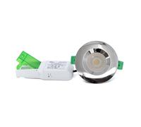 G.W.S® Fir LED Downlight, Polished Chrome Bezel, 4CCT, Dual Wattage 5W/8W, Dimmable, IP65, 30, 60 & 90 Minutes Fire Safe, Pack of 6
