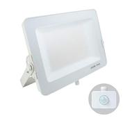 G.W.S® Infinity 200W 18000-20000Lms, White Casing Outdoor IP65 Waterproof LED Floodlight with PIR Motion Sensor, Energy Saving Security Light, Tri-Colour (3000K/4000K/6000K)