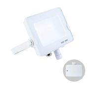 G.W.S® Infinity 30W 2700-3000Lms, White Casing Outdoor IP65 Waterproof LED Floodlight with Photocell Dusk Till Dawn Sensor, Energy Saving Security Light, Tri-Colour (3000K/4000K/6000K)