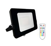 G.W.S® Infinity 50W Black Casing Outdoor IP65 Waterproof RGB Colour Changing LED Floodlight with Infrared Remote Control & Memory Capacity Function