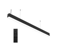 G.W.S® LED Linear Light 4FT 120CM 40W, Black Surface Mounted/Suspended Ceiling Light, RF Remote Control, 3CCT 3000K/4000K/6000K, Toolless Locking Design, for Office, Garage, Workshop & Retail Shop