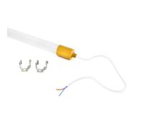 G.W.S® Pack of 5, T8 LED Tube Light, Single End Feed AC220-240V Input, 5FT 24W Amber, IP65 Waterproof for Indoor & Outdoor