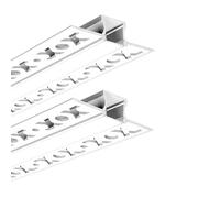 G.W.S® Plaster-in Trimless Recessed LED Profile, 2-Pack Aluminium Channel for LED Strip Light, 2 Metres 57mmx14.4mm (201-C5715)