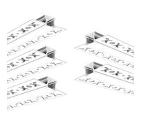 G.W.S® Plaster-in Trimless Recessed LED Profile, 5-Pack Aluminium Channel for LED Strip Light, 1 Metre 57mmx14.4mm (201-C5715)